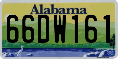 AL license plate 66DW161