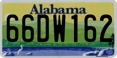 AL license plate 66DW162