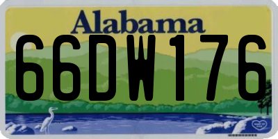 AL license plate 66DW176