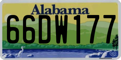 AL license plate 66DW177