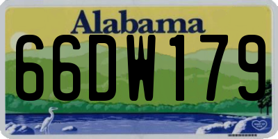 AL license plate 66DW179