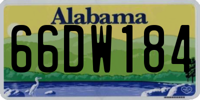 AL license plate 66DW184