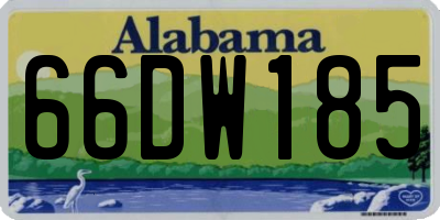 AL license plate 66DW185