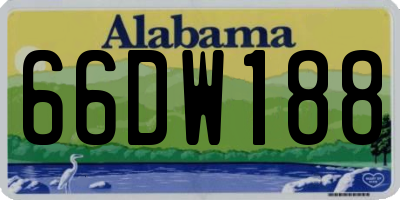 AL license plate 66DW188
