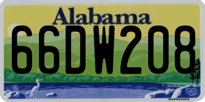 AL license plate 66DW208