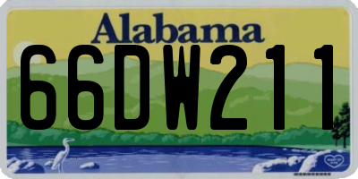 AL license plate 66DW211