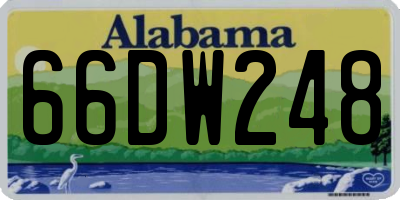 AL license plate 66DW248