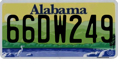AL license plate 66DW249