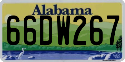 AL license plate 66DW267