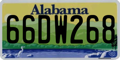 AL license plate 66DW268