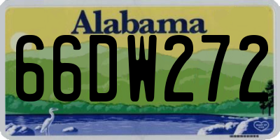 AL license plate 66DW272
