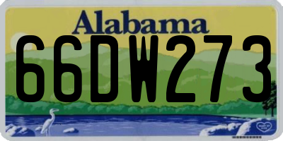 AL license plate 66DW273