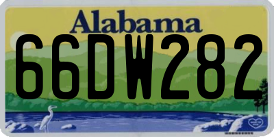 AL license plate 66DW282