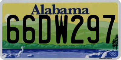 AL license plate 66DW297