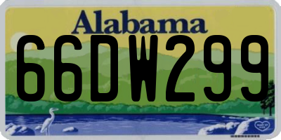 AL license plate 66DW299