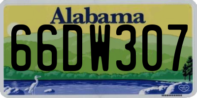 AL license plate 66DW307