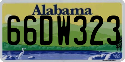 AL license plate 66DW323