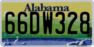 AL license plate 66DW328