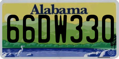 AL license plate 66DW330