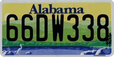 AL license plate 66DW338