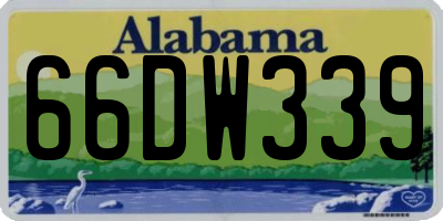 AL license plate 66DW339