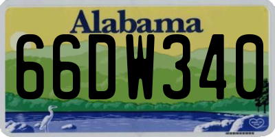 AL license plate 66DW340