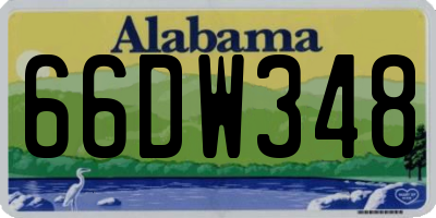 AL license plate 66DW348