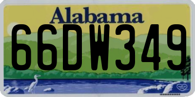 AL license plate 66DW349