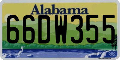 AL license plate 66DW355