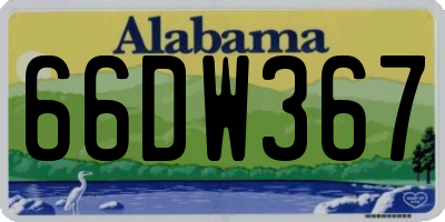 AL license plate 66DW367
