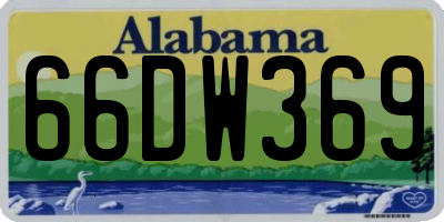 AL license plate 66DW369