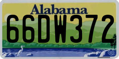 AL license plate 66DW372