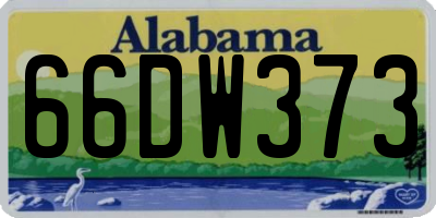 AL license plate 66DW373