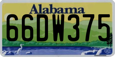 AL license plate 66DW375