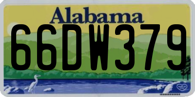 AL license plate 66DW379
