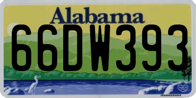 AL license plate 66DW393