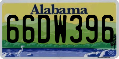 AL license plate 66DW396