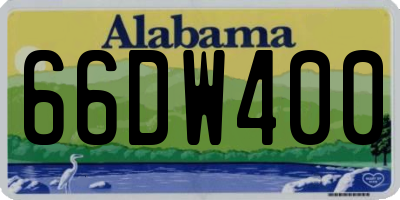 AL license plate 66DW400
