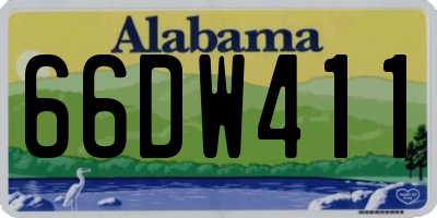 AL license plate 66DW411