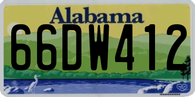 AL license plate 66DW412
