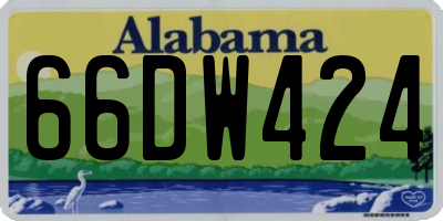 AL license plate 66DW424