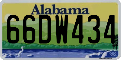 AL license plate 66DW434