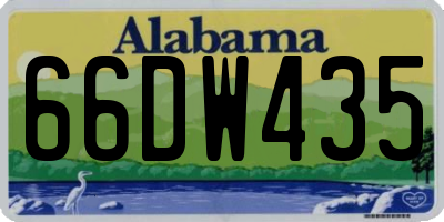 AL license plate 66DW435