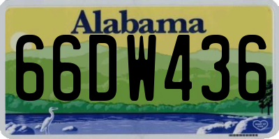 AL license plate 66DW436