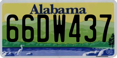 AL license plate 66DW437
