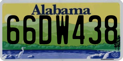 AL license plate 66DW438