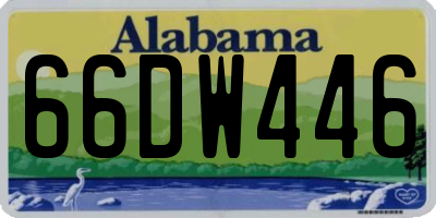 AL license plate 66DW446