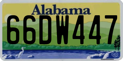 AL license plate 66DW447