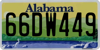 AL license plate 66DW449