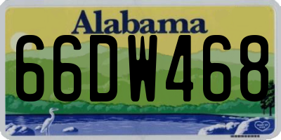AL license plate 66DW468